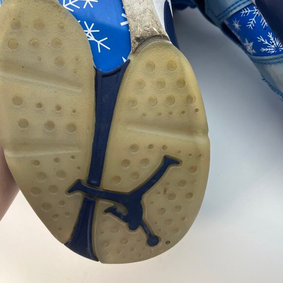 Nike Air Jordan 8 Retro GS Snowflake Blue White 305368-400 Youth Size 4.5Y Rare - Picture 4 of 11